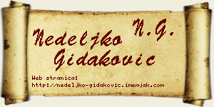 Nedeljko Gidaković vizit kartica